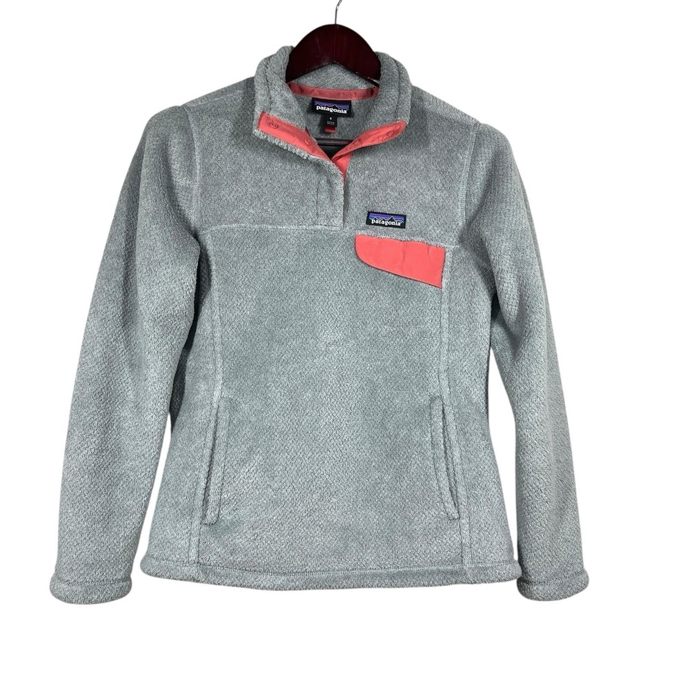 Patagonia Re-Tool Snap-T Pullover Womens S Gray Fleece Sweater Hike Outdoors - Picture 2 of 11
